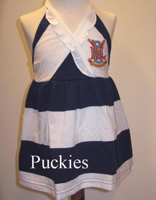 *SALE* Ralph Lauren haltertop navy/wit maat 110 *NieuW* a, Kinderen en Baby's, Kinderkleding | Maat 110, Nieuw, Meisje, Shirt of Longsleeve
