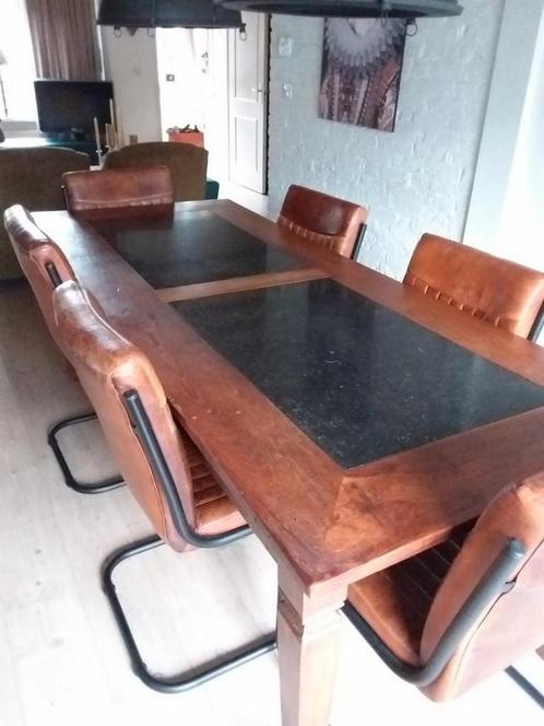 Prachtige landelijke tafel van Artistiek  90 -  2.20, Huis en Inrichting, Tafels | Eettafels, Zo goed als nieuw, 200 cm of meer