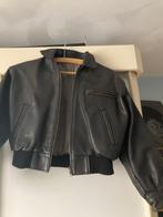 Gevoerd echt leder damesjack maat xs/s, Ophalen of Verzenden, Zo goed als nieuw, Maat 36 (S), Zwart