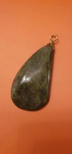 Jade Hanger met Zilveren Oogje, Gebruikt, Overige voorstellingen, Ophalen of Verzenden, Steen of Mineraal
