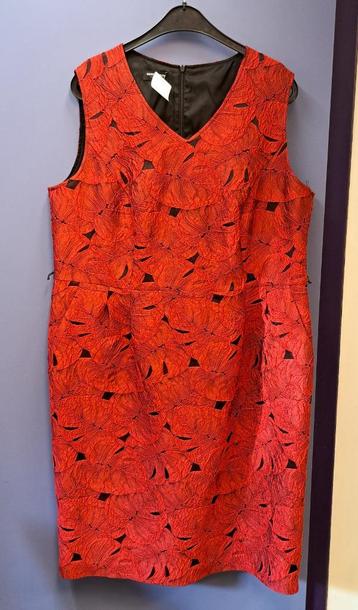 Gerry Weber jurk feestelijk fuchsia/rood bladerpat. 46 47576 beschikbaar voor biedingen