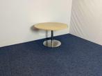 Tafel, diameter 120 cm. - licht beuken, chroom onderstel, Ophalen, Gebruikt