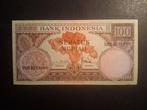 100 rupiah Indonesië unc 1959, Ophalen of Verzenden, Zuidoost-Azië, Los biljet