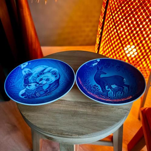 Vintage porseleinen blauwe Bing & Grondahl Moederdag borden, Antiek en Kunst, Antiek | Porselein, Ophalen of Verzenden