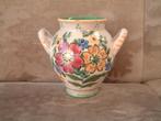 Gouda plateel vaas met oren model RITA nr 2846, Verzamelen, Ophalen of Verzenden, Gebruikt