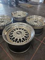 BBS RM 15 9J Hyper silver gouden boutjes, Auto-onderdelen, Banden en Velgen, Ophalen, 15 inch, Personenwagen, Gereviseerd