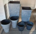 Prosperplast bloempotten betonlook div afm, Ophalen, Kunststof, Rond, Tuin