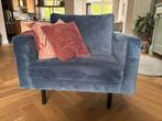 Relax fauteuil, kleur blue velvet, Ophalen of Verzenden, Zo goed als nieuw
