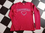 Benetton shirt longsleeve Hart maat 164 nieuwstaat d.roze, Meisje, Ophalen of Verzenden, Zo goed als nieuw, Shirt of Longsleeve