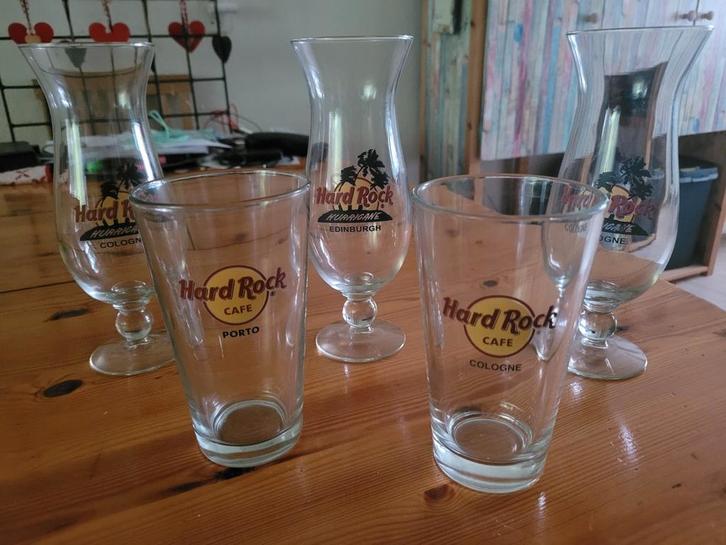 Hard Rock Cafe Glazen Collectie, Huis en Inrichting, Keuken | Servies, Gebruikt, Glas of Glazen, Overige stijlen, Glas, Ophalen of Verzenden