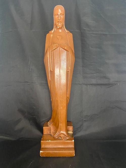 Art Deco Beeld Jezus Christus heilige kerk devotie, Antiek en Kunst, Antiek | Religie, Ophalen of Verzenden