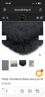 Super mooi zwart fluffy kleed 160x230 cm nieuw, Ophalen, 150 tot 200 cm, 200 cm of meer, Zo goed als nieuw