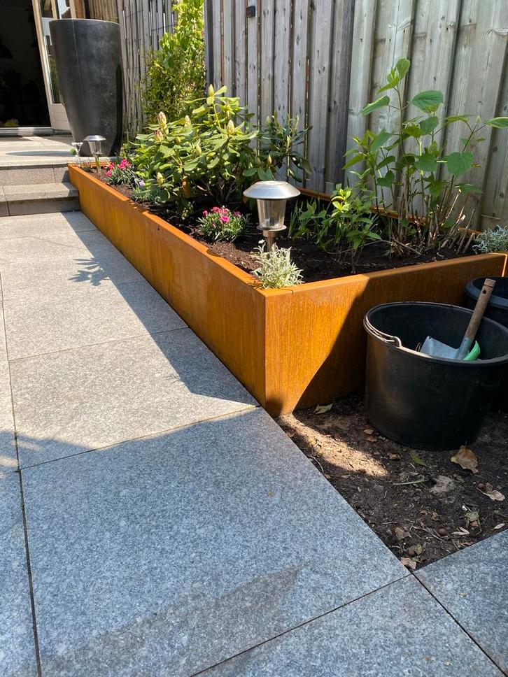 Cortenstalen Plantenbakken Op Maat - CN Metaal, Tuin en Terras, Bloembakken en Plantenbakken, Nieuw, Metaal, Tuin, Minder dan 30 cm