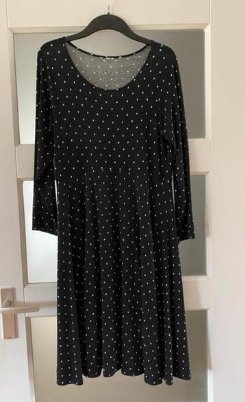 Zwarte vintage jurk met stippen, maat 38 beschikbaar voor biedingen