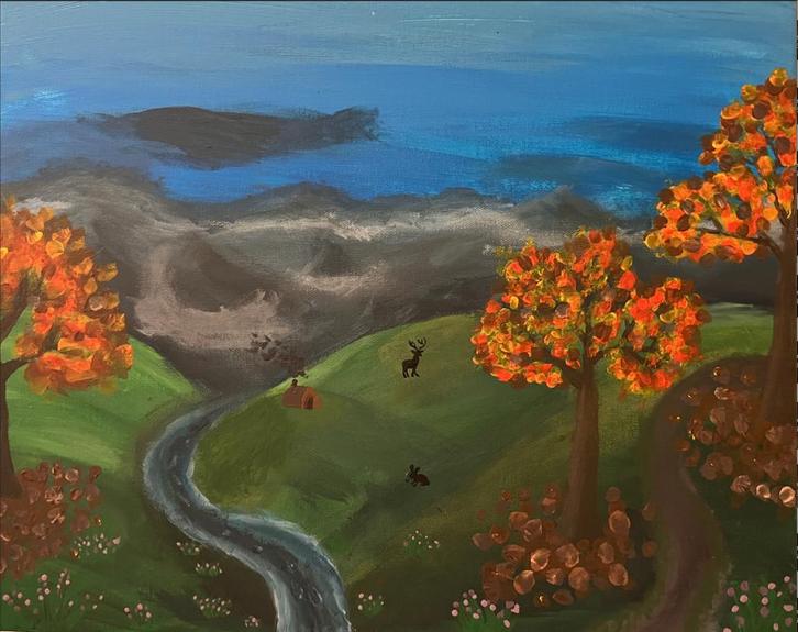 Fine Art Print "Where the Air Turned Gold" (40x50 cm), Antiek en Kunst, Kunst | Schilderijen | Klassiek, Verzenden