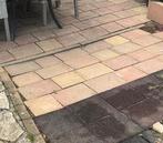 Bestrating voor terras of inrit ca 40m2 mediterrane kleuren, Tuin en Terras, Ophalen, Gebruikt, 10 m² of meer, Beton