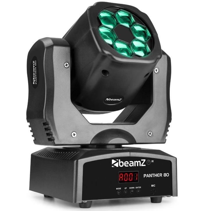 Moving head Beamz Panther-80, Muziek en Instrumenten, Licht en Laser, Nieuw, Licht, Geluidgestuurd, Kleur, Stroboscoopeffect, Ophalen of Verzenden