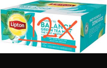 Nieuw 12x100 Thee Lipton Balance green mint grootverpakking beschikbaar voor biedingen
