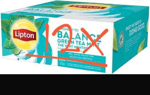 Nieuw 12x100 Thee Lipton Balance green mint grootverpakking, Diversen, Levensmiddelen, Ophalen of Verzenden