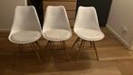 Witte Kuipstoeltjes - Set van Stoelen, Huis en Inrichting, Stoelen, Gebruikt, Drie, Wit, Modern