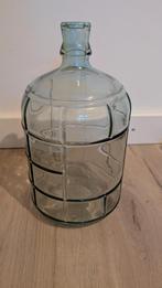 Transparante Blauw Groene Vaas - 28 cm, Blauw, Ophalen of Verzenden, Minder dan 50 cm, Glas