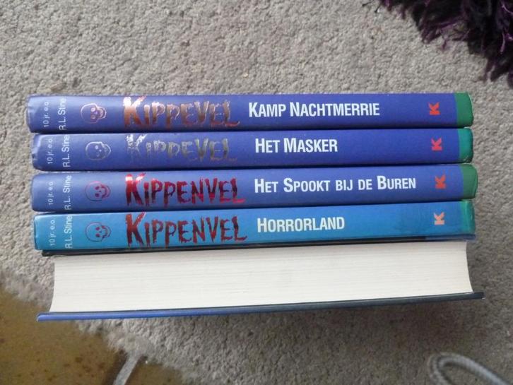Kippe(n)vel boeken - R.L. Stine - 4 stuks, Boeken, Kinderboeken | Jeugd | 10 tot 12 jaar, Zo goed als nieuw, Fictie, Ophalen of Verzenden