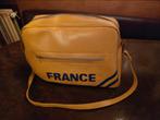 Vintage tas France schoudertas met rits, Gebruikt, Ophalen of Verzenden, Geel