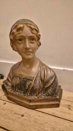 mooi art nouveau gipsen borstbeeld. depose 15, Antiek en Kunst, Ophalen of Verzenden