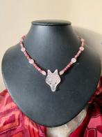 Toermalijn roze rubelliet vos hanger totem amulet uniek, Nieuw, Ophalen of Verzenden, Steen of Mineraal, Roze