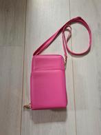 Nieuw roze piu telefoontasje 3 ritsvakken afnb schouderband, Ophalen of Verzenden, Nieuw, Roze, Schoudertasje