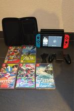 Nintendo Switch + 5 Games, Spelcomputers en Games, Avontuur en Actie, Online, 1 speler, Ophalen of Verzenden