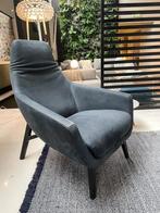 Mooie fauteuil Montis Enzo blauw leder, Huis en Inrichting, Fauteuils, Ophalen, Zo goed als nieuw, 50 tot 75 cm, Leer