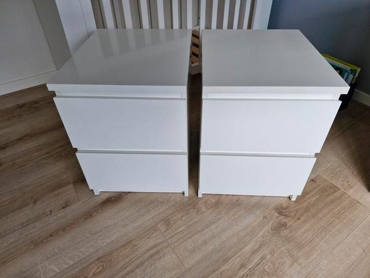 Malm nachtkastje ikea 2x, Huis en Inrichting, Slaapkamer | Nachtkastjes, Minder dan 45 cm, Ophalen