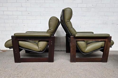 set vintage fauteuils, 70s, Coja, Huis en Inrichting, Fauteuils, Gebruikt, Leer, 50 tot 75 cm, 75 tot 100 cm, Ophalen