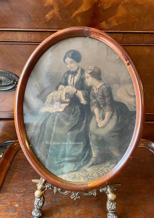 Engels Brocante portrait Needlework, Antiek en Kunst, Antiek | Woonaccessoires, Ophalen of Verzenden