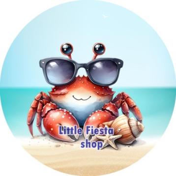 LF4644 icing frosting krab 20cm eetbare taart print plaat  beschikbaar voor biedingen