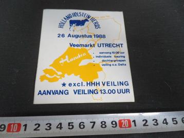 sticker Veemarkt Utrecht Holland Holstein Herus  1988 beschikbaar voor biedingen