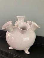 Fairtrade tulpenvaas wit, Huis en Inrichting, Woonaccessoires | Vazen, Ophalen, Wit, Aardewerk of Porselein, Zo goed als nieuw