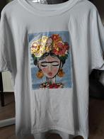 Frida Kahlo wit t-shirt xl nieuw shirt met print, Wit, Maat 46/48 (XL) of groter, Ophalen of Verzenden, Zo goed als nieuw