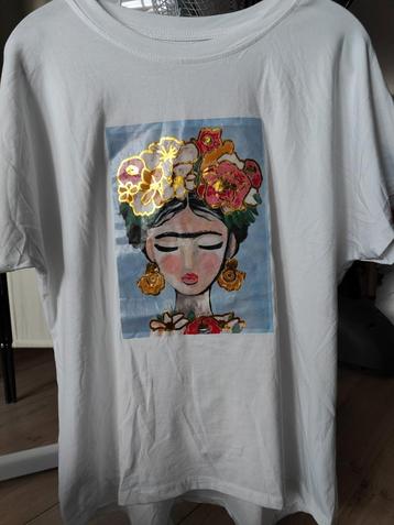 Frida Kahlo wit t-shirt xl nieuw shirt met print  beschikbaar voor biedingen