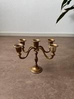 Goudkleurige kandelaar 4 armen, Antiek en Kunst, Ophalen, Goud