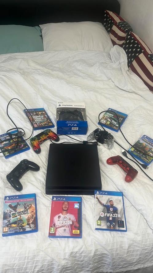PlayStation 4 Slim 500 GB +5 controllers+8  topgames op disc, Spelcomputers en Games, Games | Sony PlayStation 4, Refurbished