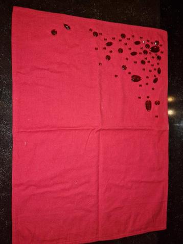 Rode Servetten met Strass en servet ringen rood beschikbaar voor biedingen