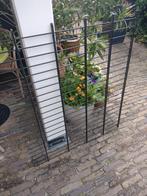 Dubbelstaafs Mat Hekwerk zwart gemoffeld 4 x over van vijver, Ophalen, Gebruikt, IJzer, Dubbelstaafmat hekwerk