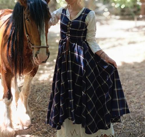 Outlander cosplay rij-jurken op maat gemaakt, Hobby en Vrije tijd, Kostuums, Theaterbenodigdheden en LARP, Nieuw, Pak of Jurk