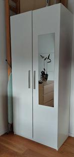 Kledingkast wit hoog, Huis en Inrichting, Kasten | Kledingkasten, Ophalen, Gebruikt, 50 tot 75 cm, 200 cm of meer