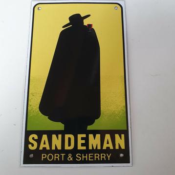 Emaille reclamebordje Sandeman port en sherry/verzamelen. 
