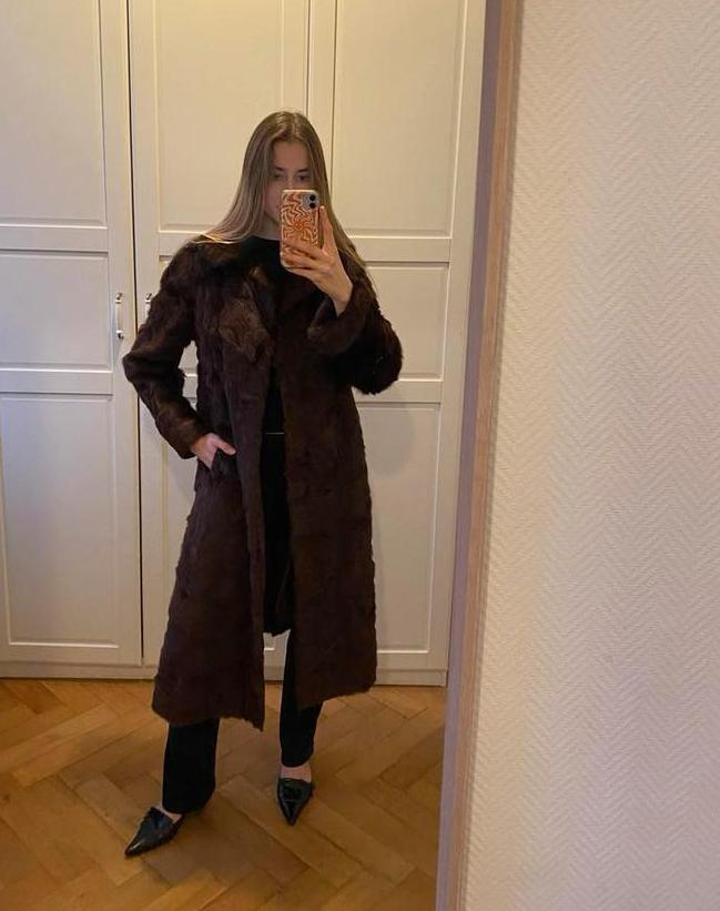 Bruine vintage echt bontjas, Kleding | Dames, Jassen | Winter, Gedragen, Maat 38/40 (M), Bruin, Ophalen of Verzenden