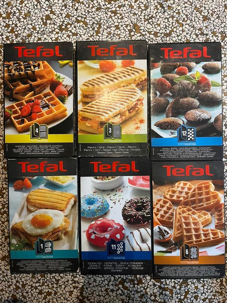 Tefal snackcollection 6 boxen met verschillende platen, Huis en Inrichting, Keuken | Keukenbenodigdheden, Zo goed als nieuw, Ophalen of Verzenden