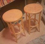 Te koop: Set van 2 houten Thonet style barkukken, Gebruikt, Met voetsteun, 60 tot 90 cm, Ophalen of Verzenden